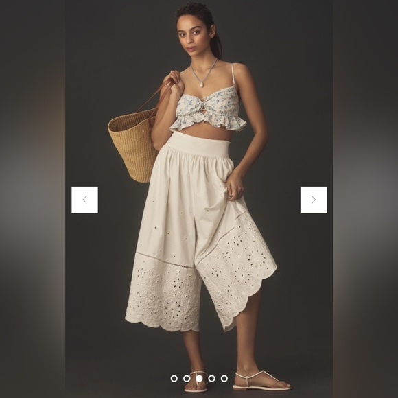 Anthropologie Maeve Embroidered Skirty Culottes, Various Sizes NWT - Picture 3 of 9